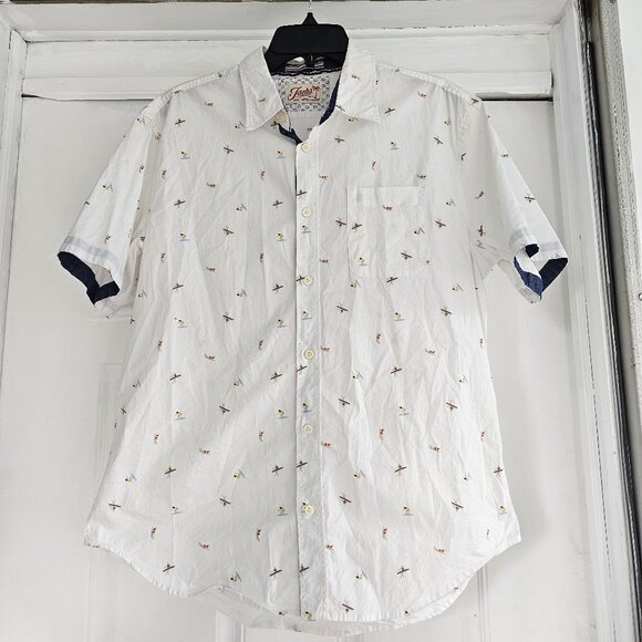Jachs New York Button Down Surfing Graphic Shirt - Picture 1 of 10
